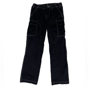 True Religion Black Cargos with White Accents